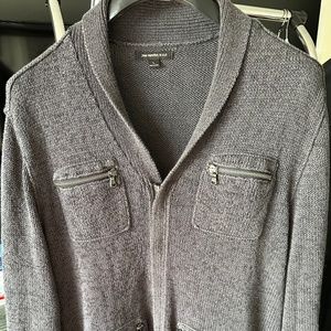John Varvatos Zippered Cardigan